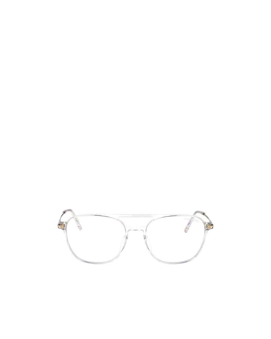 Tom Ford White Eyewear Round Frame Glasses for men