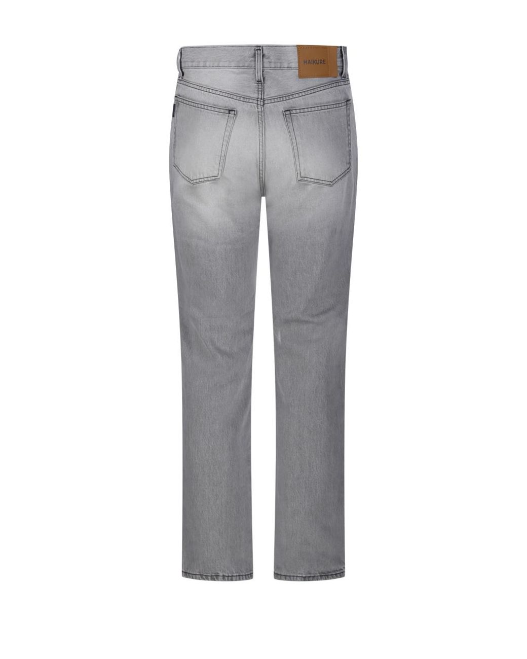 Haikure Gray Faded Straight-Leg Jeans for men