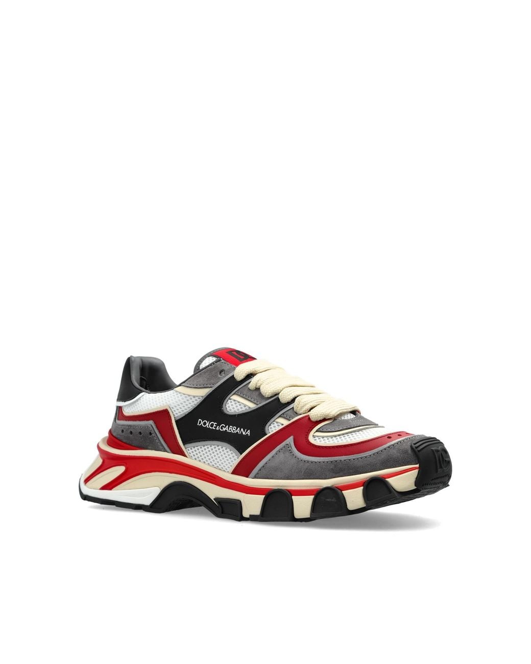 Dolce & Gabbana Red Country Road Panelled Low-Top Sneakers for men