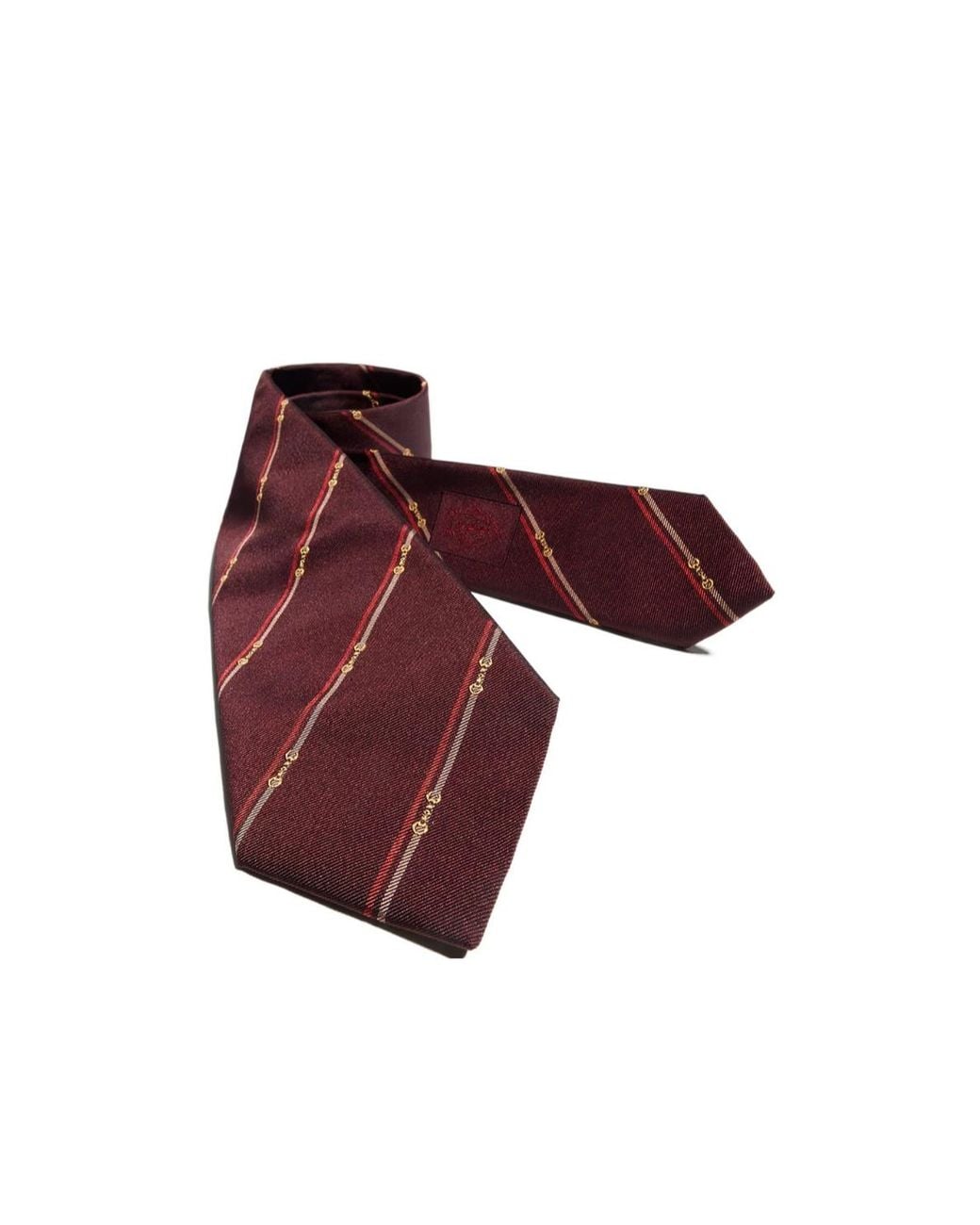 Gucci Purple Diagonal Horsebit Silk Jacquard Tie for men
