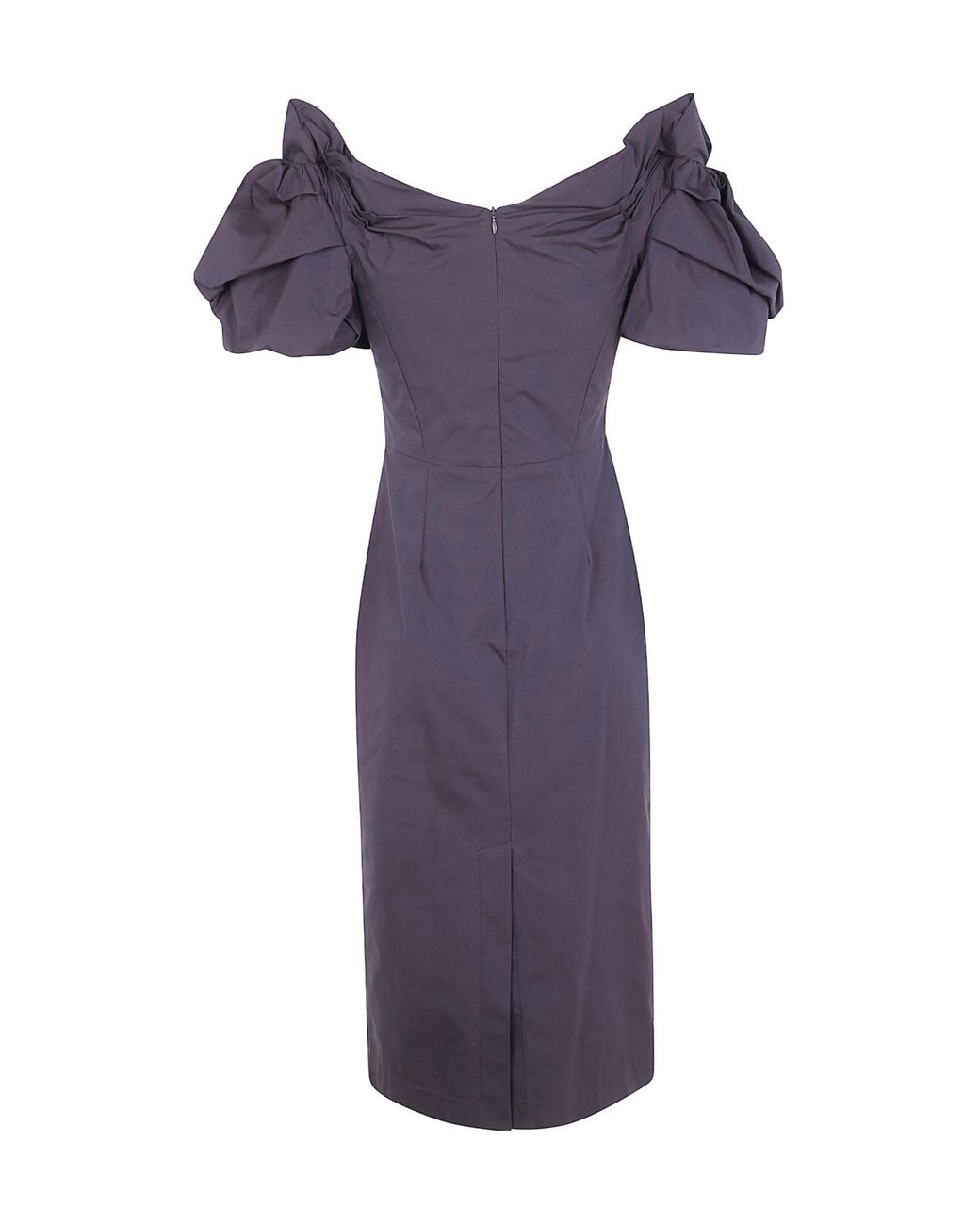 Liviana Conti Blue Off-Shoulder Midi Dress