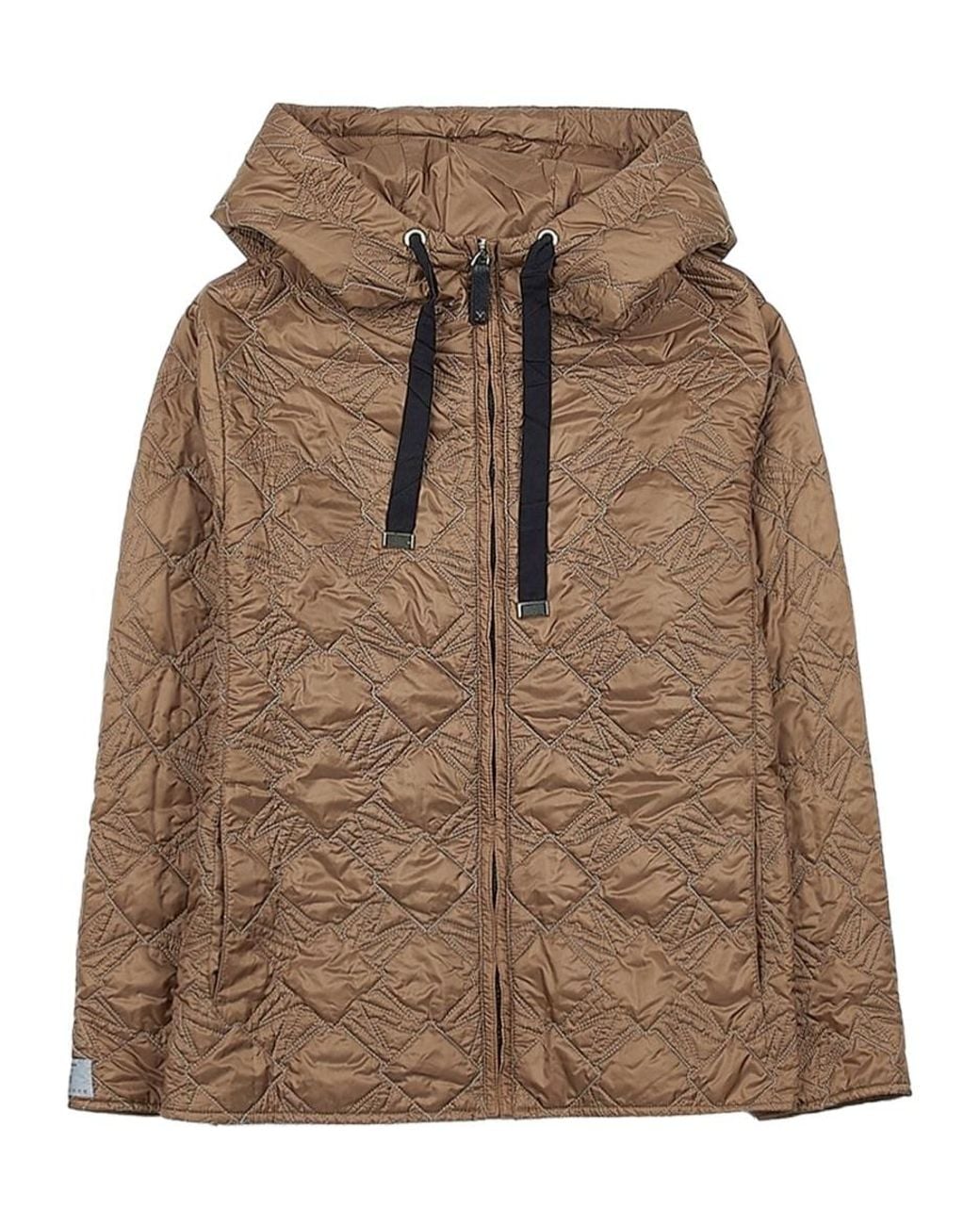 Max Mara Brown Hooded Padded Jacket