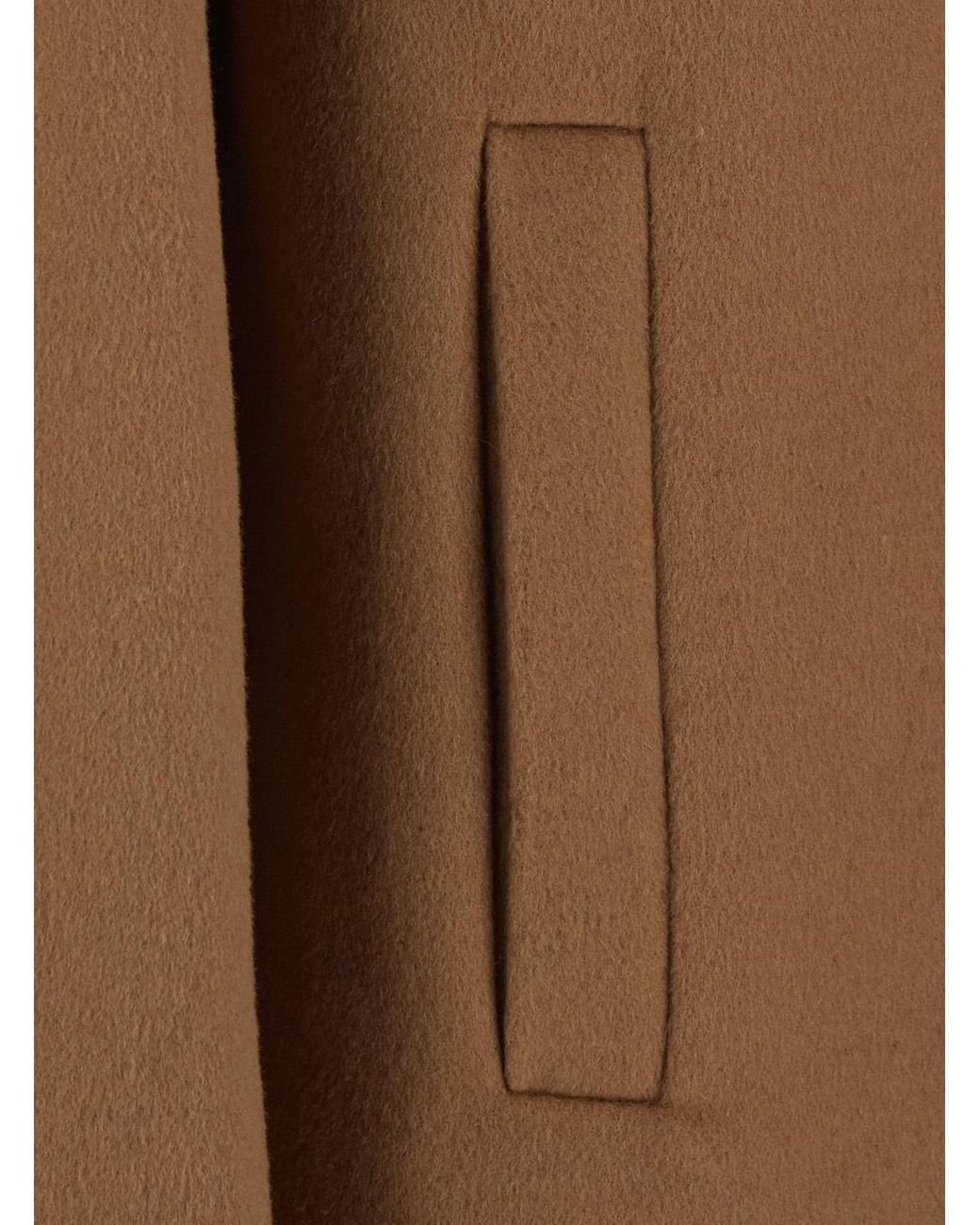 Twinset Brown Double-Breasted Long Coat