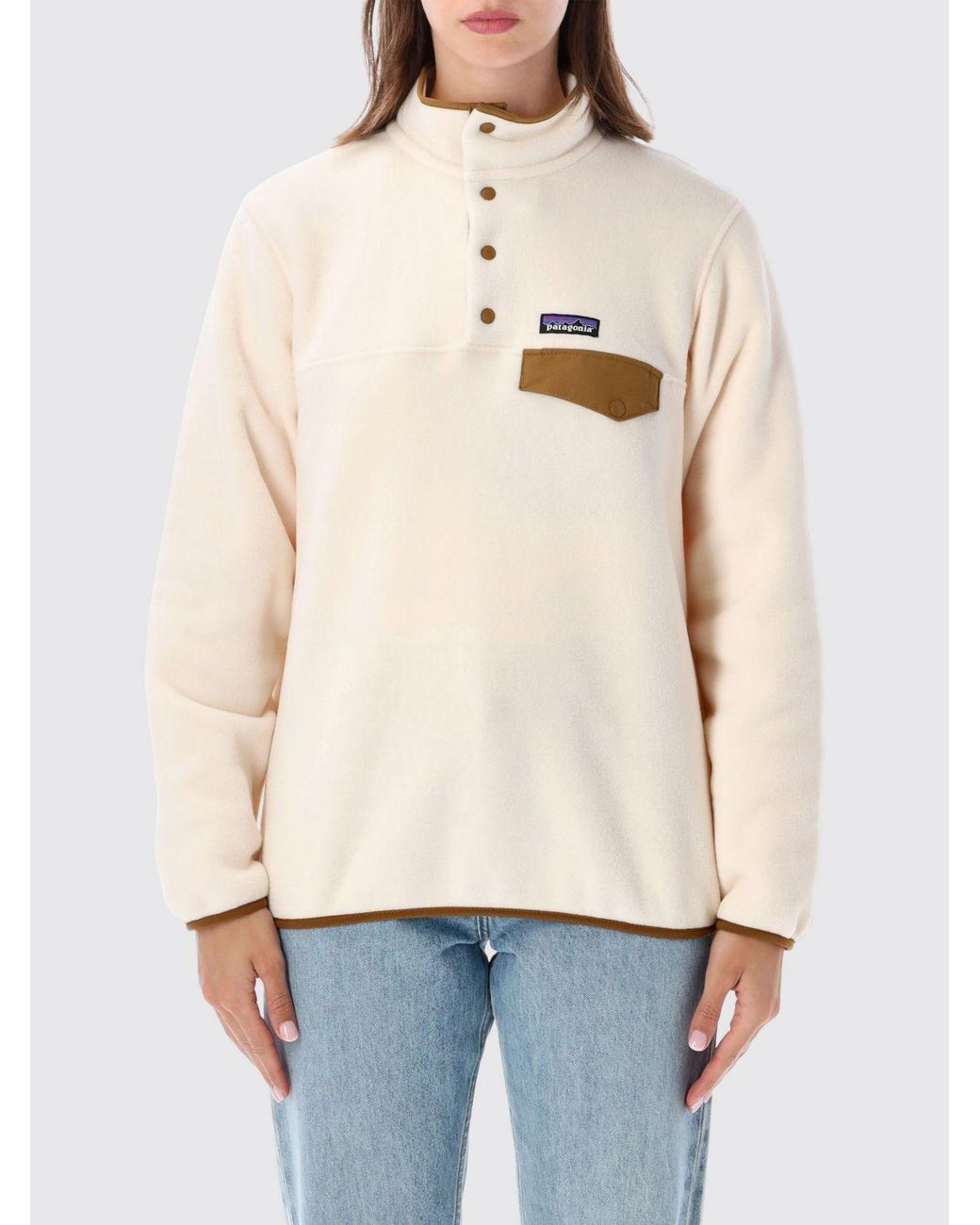 Patagonia Natural Fleece Snap Button Pullover