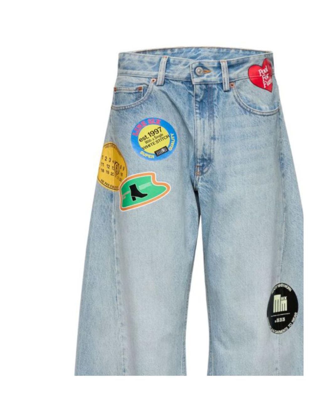 MM6 by Maison Margiela Blue Wide-Leg Jeans