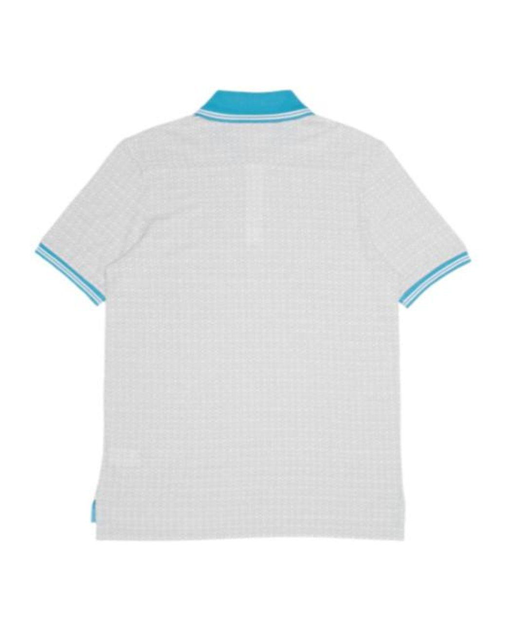 Dunhill White Buckle Short-Sleeved Polo Shirt for men