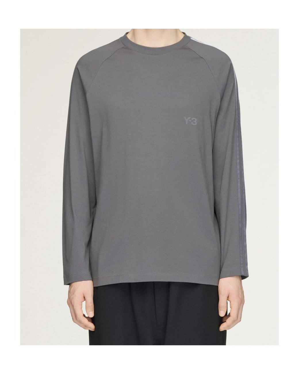 Y-3 Gray Raglan-Sleeve T-Shirt for men