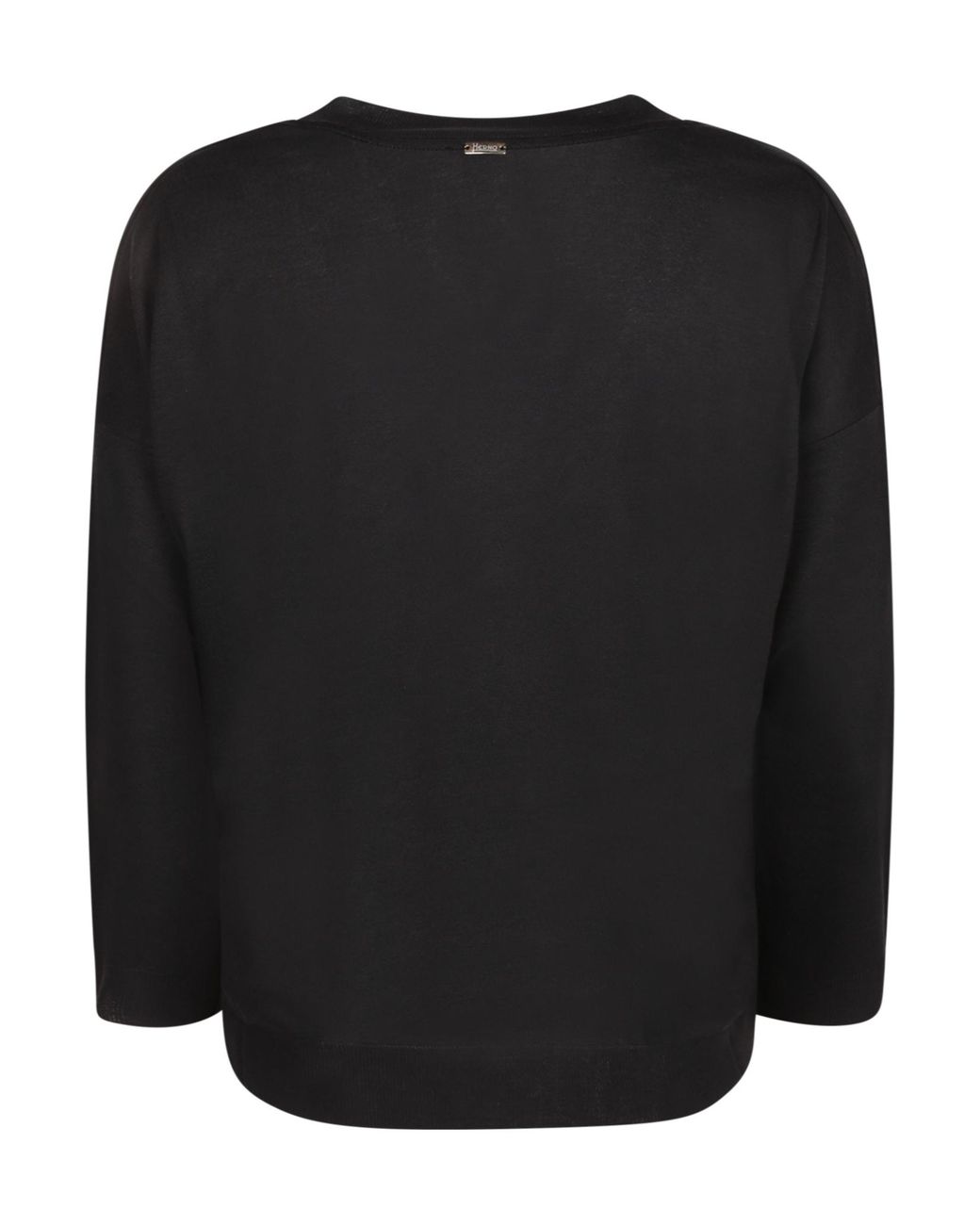 Herno Black V-Neck Knitted Jumper