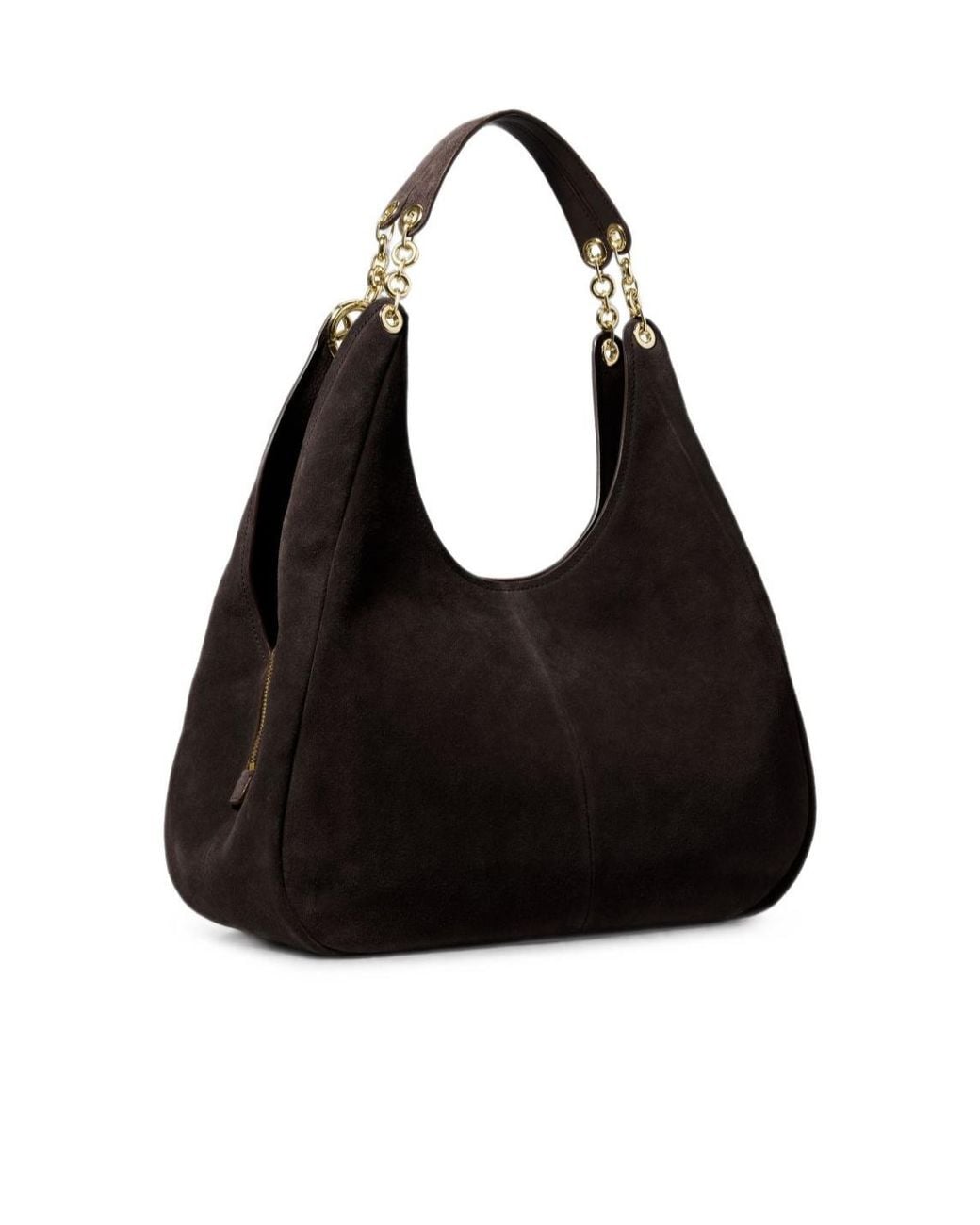 Michael Kors Black Ellie Large Suede Shoulder Bag