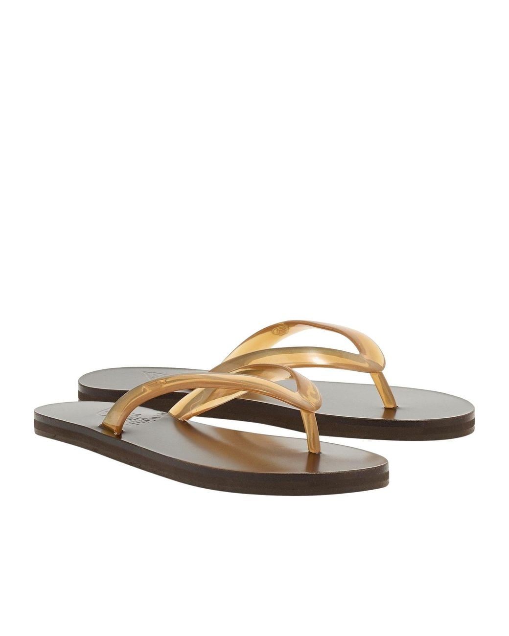 Ancient Greek Sandals Black Solid Color Flip Flops