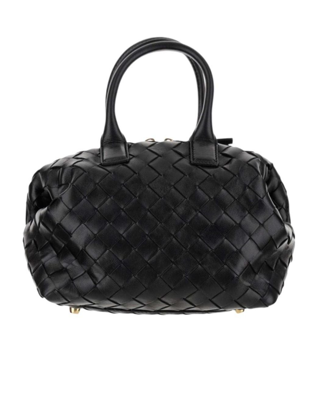 Bottega Veneta Black Small Intrecciato Bowling Bag