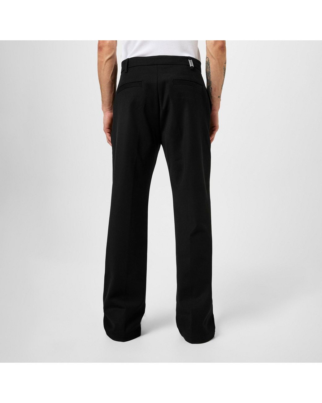 Represent Black Minimalist Trousers for men