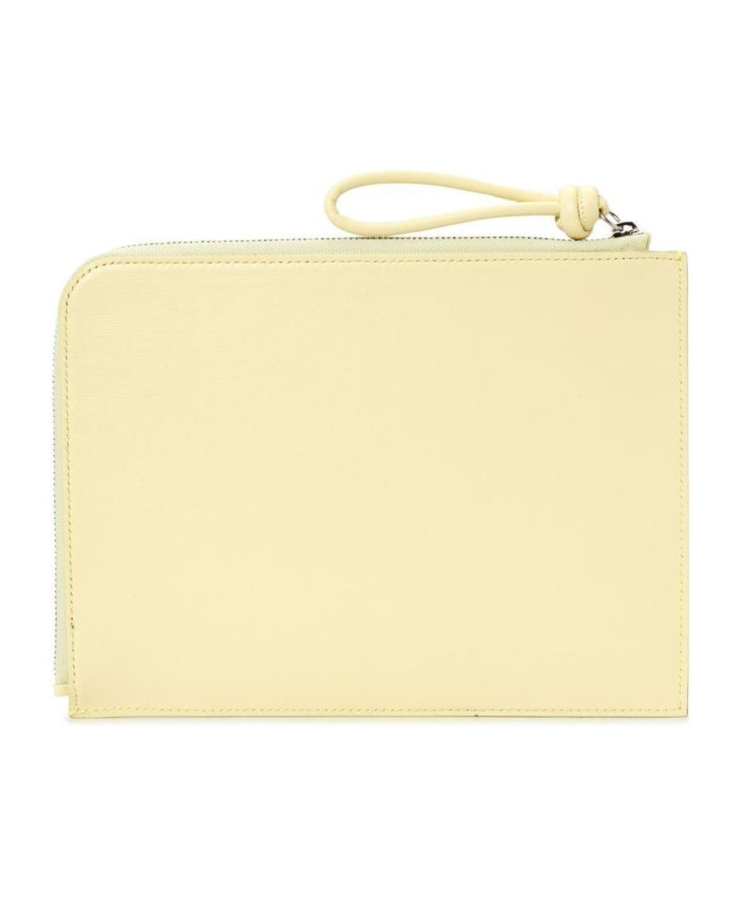 Jil Sander Natural Zipper Clutch