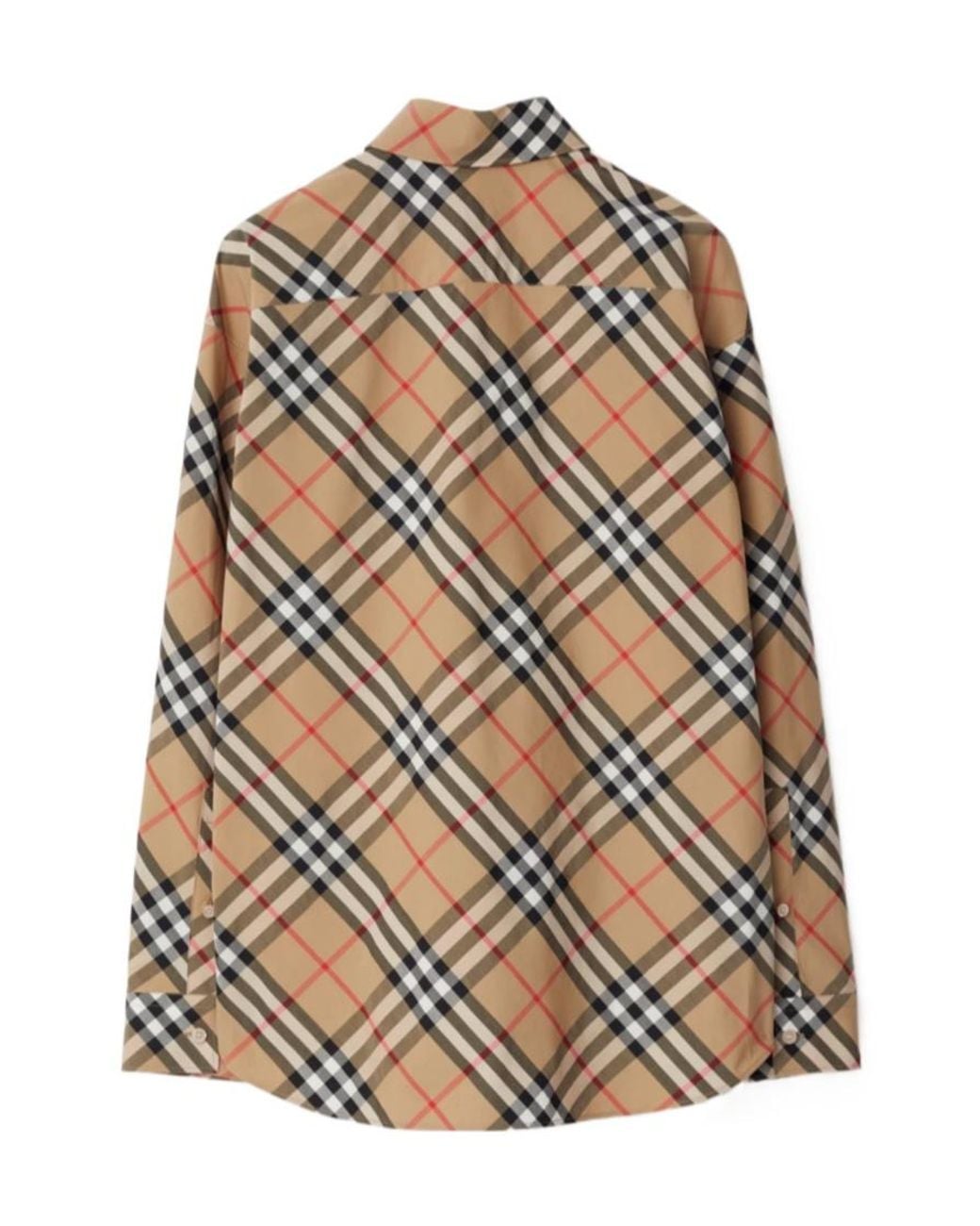 Burberry Natural Check Printed Long Sleeved Shirt