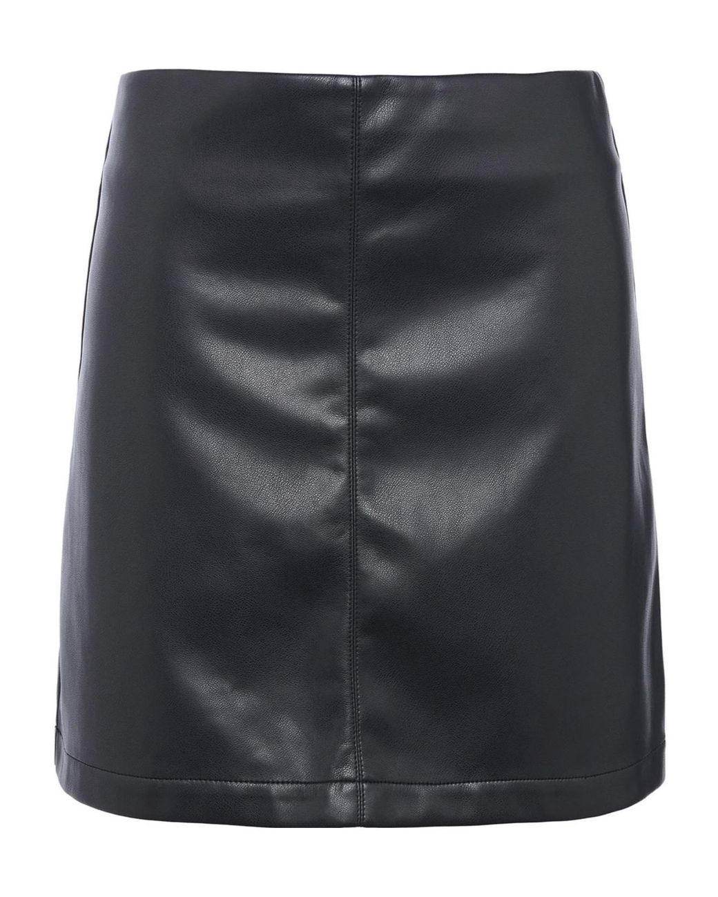 Barbour Black Peyton Faux-Leather Mini Skirt