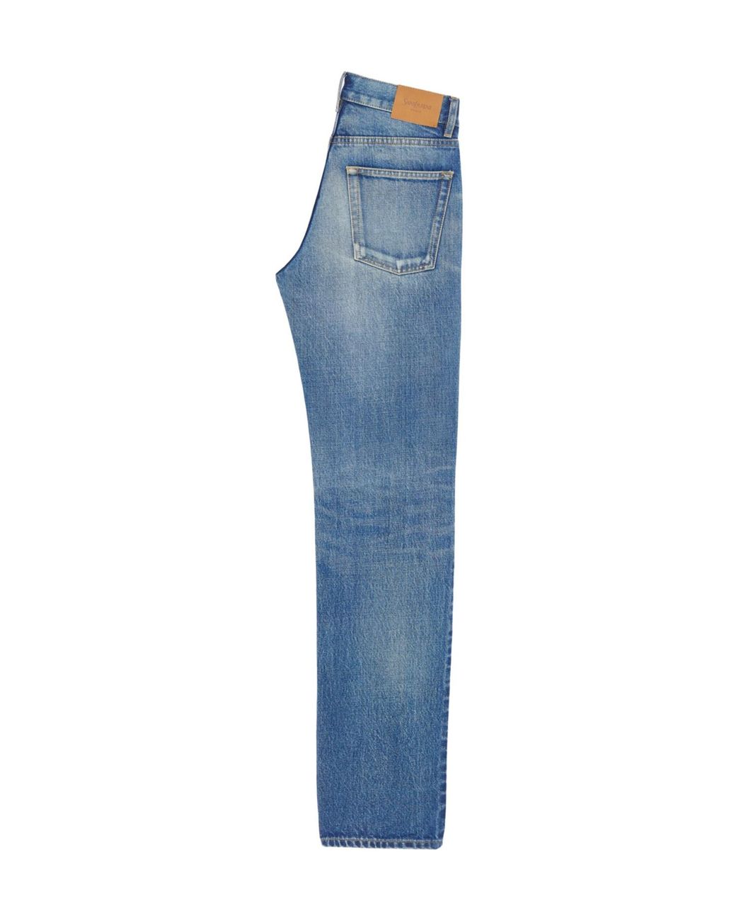 Saint Laurent Blue High Waist Straight Leg Jeans