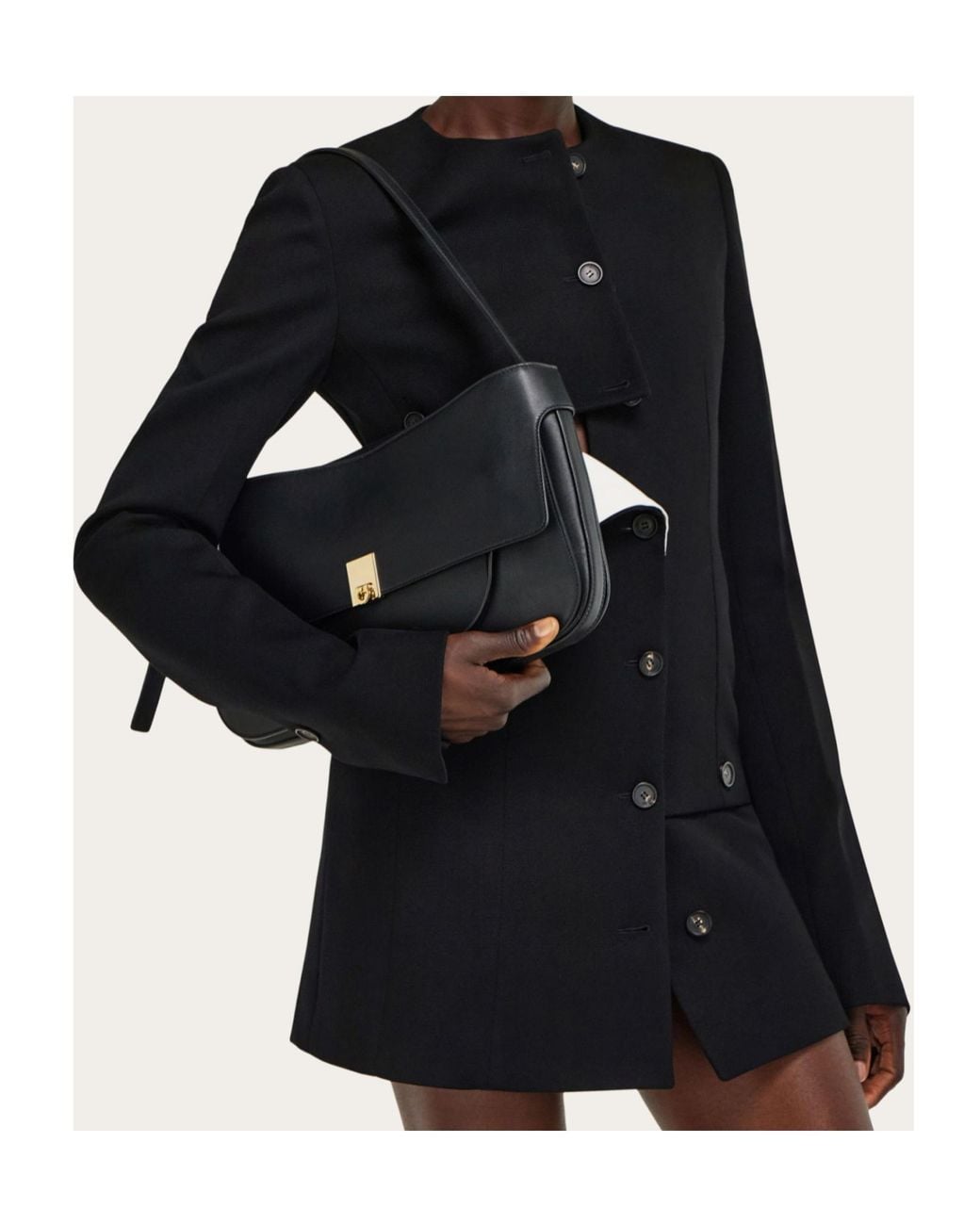 Ferragamo Black Cara Shoulder Bag