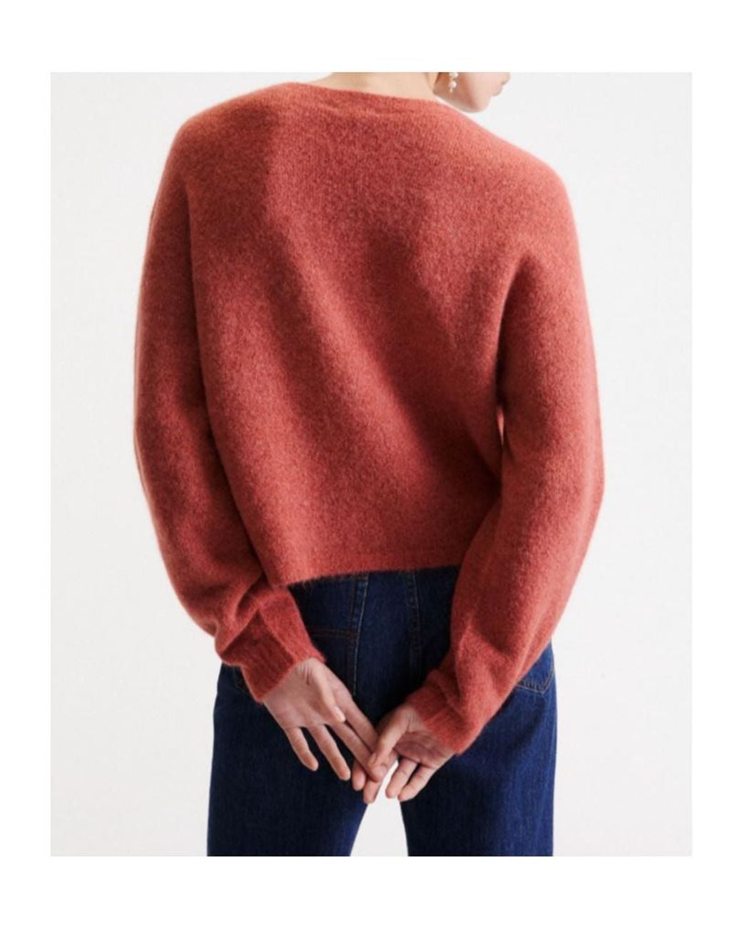 Marella Red Suri Alpaca Crew-Neck Jumper