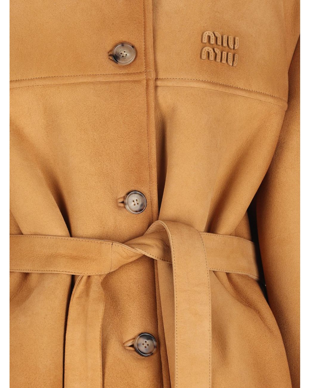 Miu Miu Brown Long-Sleeve Casual Jacket