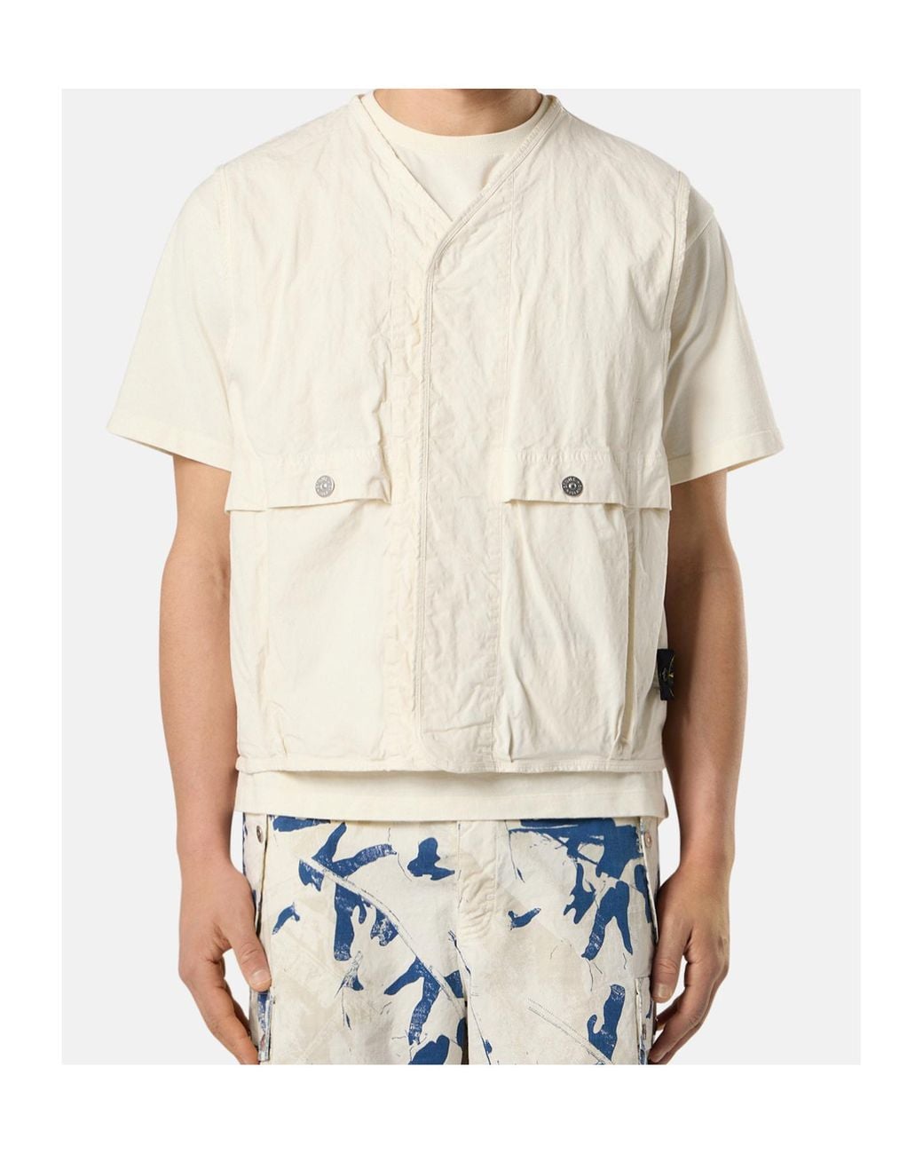 Stone Island Natural Logo-Patch Gilet for men