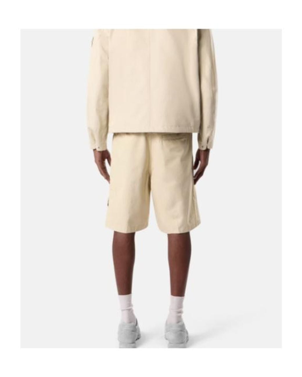 Stone Island Natural Windproof And Breathable Loose-Wide-Leg-Fit Bermuda Shorts for men