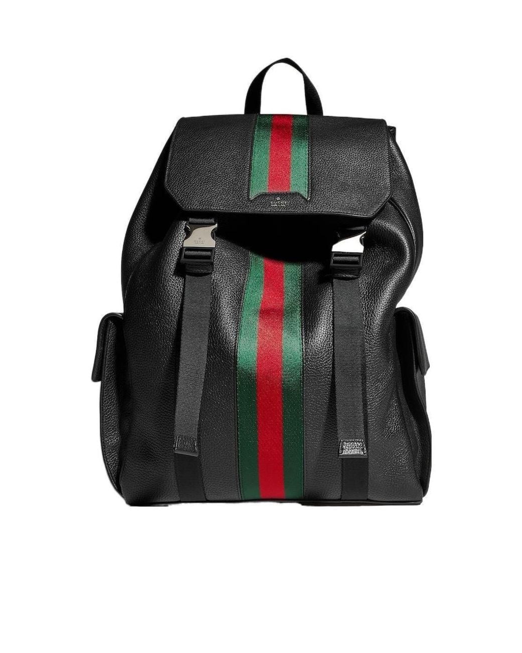 Gucci Black Web Trademark Medium Backpack for men