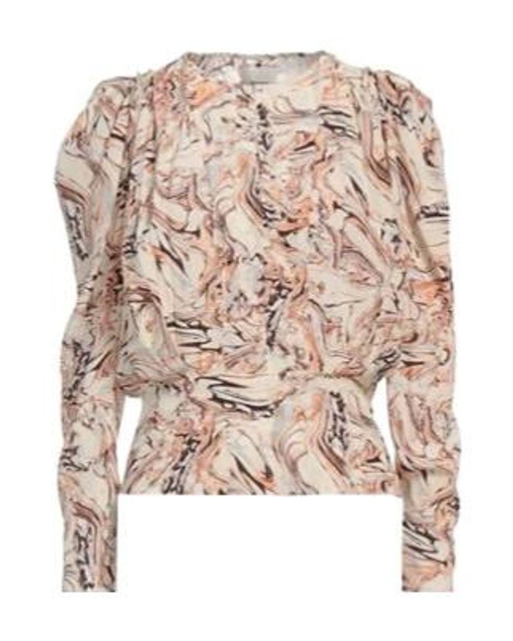 Isabel Marant Natural Crew Neck Long Sleeve Top