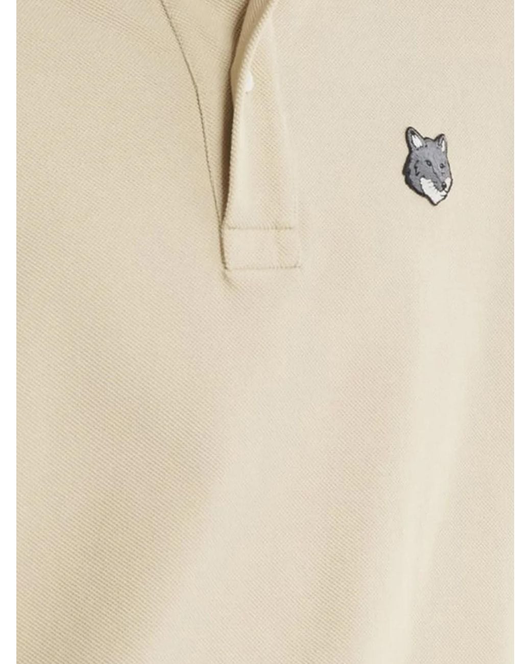 Maison Kitsuné White Maison Kitsuné Fox Head Comfort Polo Shirt for men
