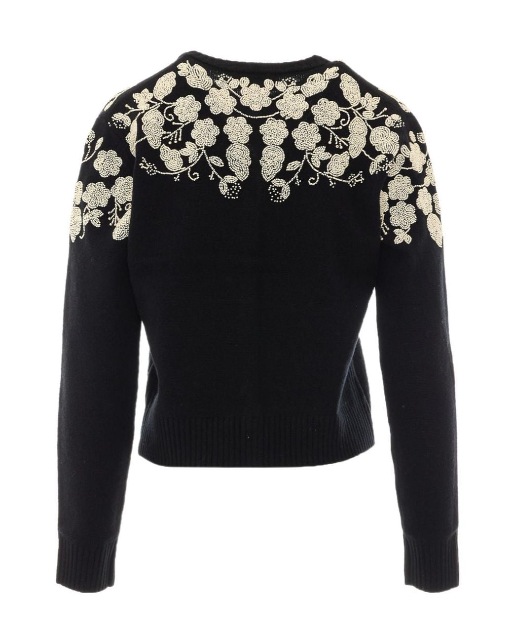Sea Black Long-Sleeve Single-Breasted Cardigan