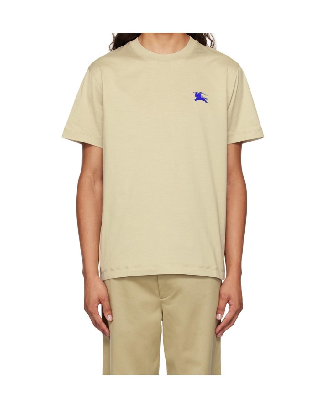 Burberry Natural Ekd-Embroidered Crewneck T-Shirt for men