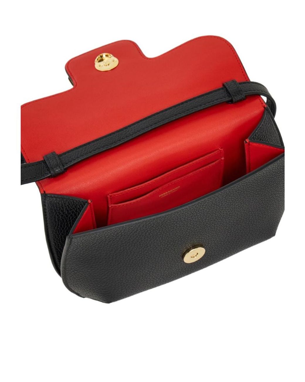 Ferragamo Black Ferragamo Logo Plaque Crossbody Bag