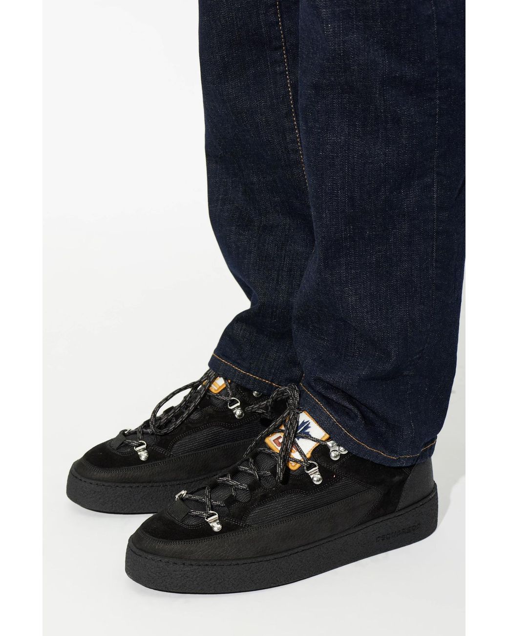 DSquared² Black Sport Shoes 'Rapper's Delight' for men