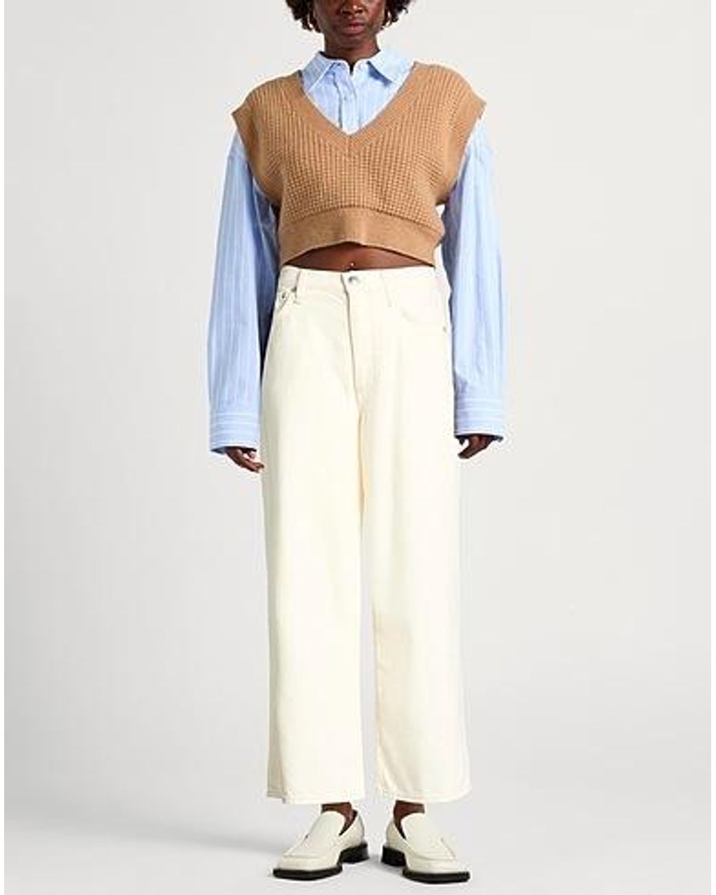 Rag & Bone White Loose Jeans