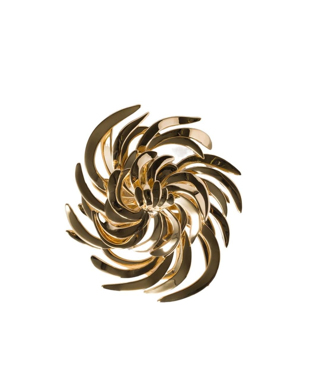 Miu Miu Metallic Logo-Engraved Brooch