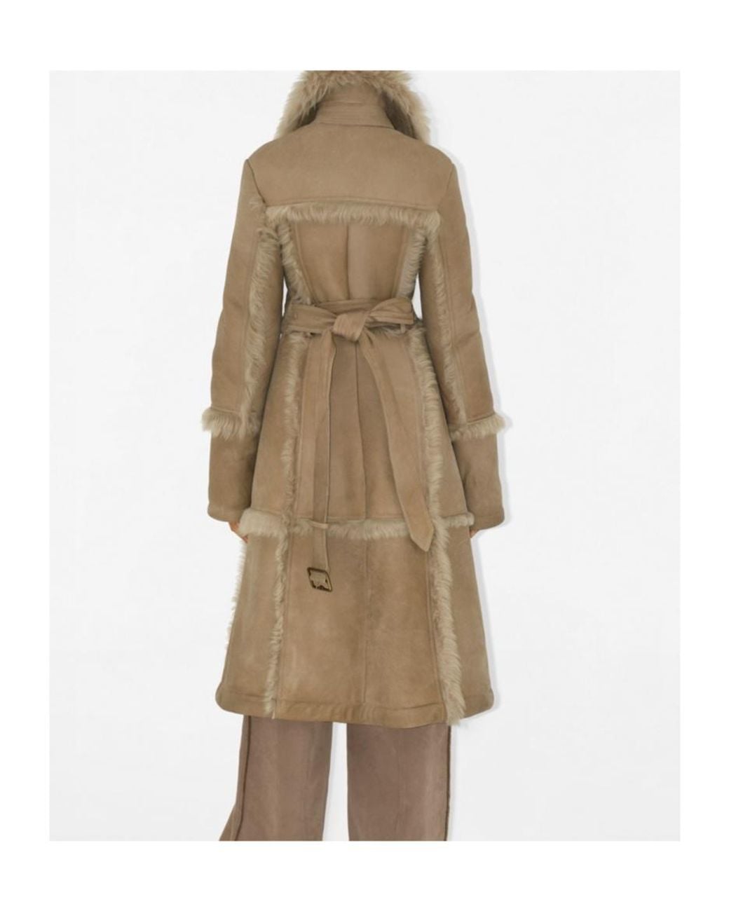 Burberry Natural Shearling Coat
