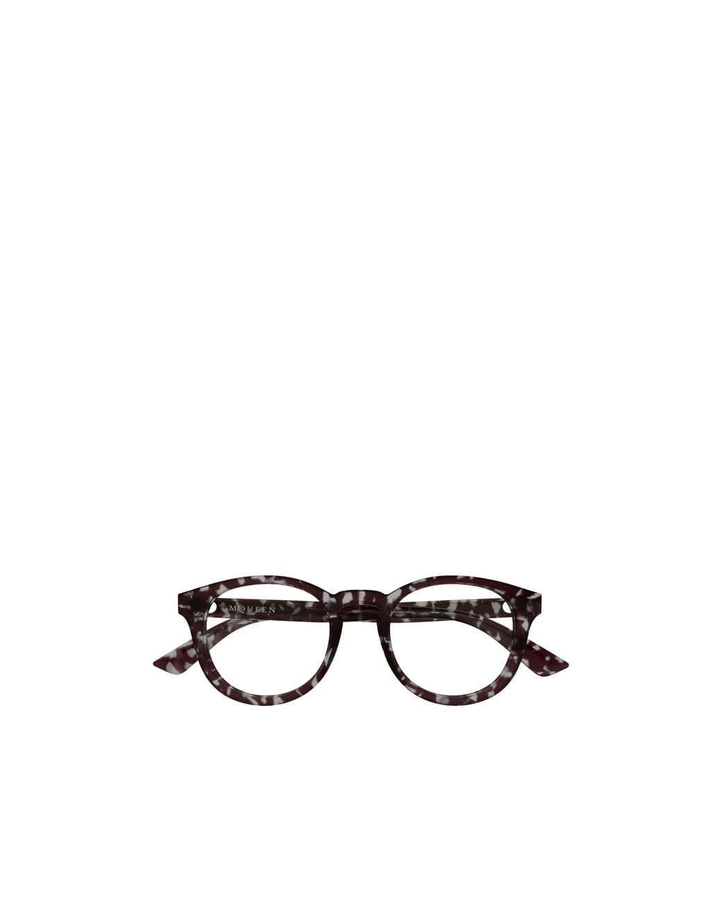 McQueen White Eyewear Round Frame Glasses for men