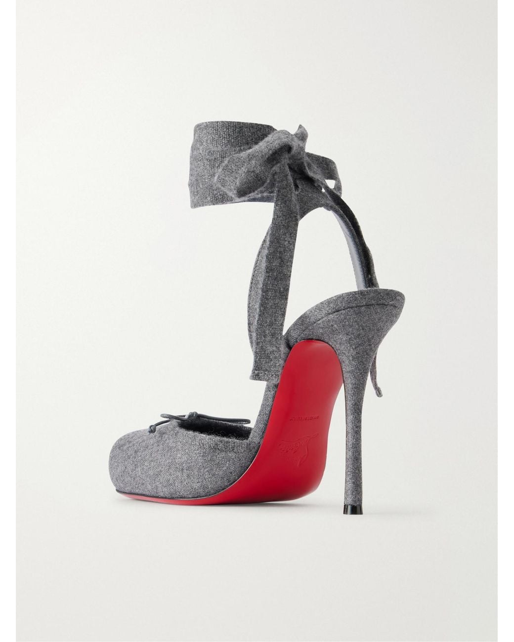 Christian Louboutin Metallic Ballet Pointed-Toe High Heels