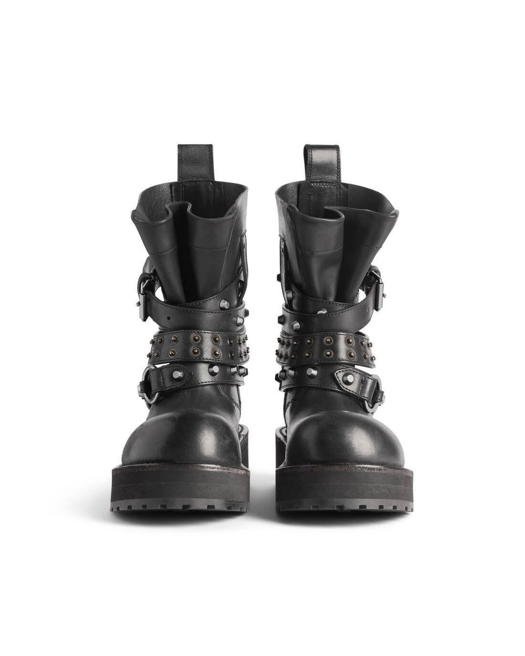 Balenciaga Black Buckle Detailed Boots for men
