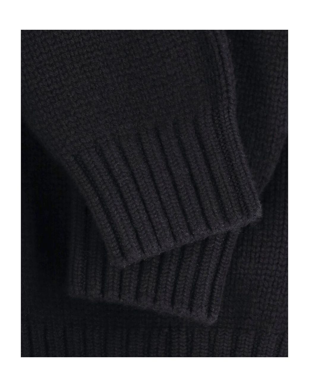 Khaite Black Long-Sleeved Crewneck Jumper