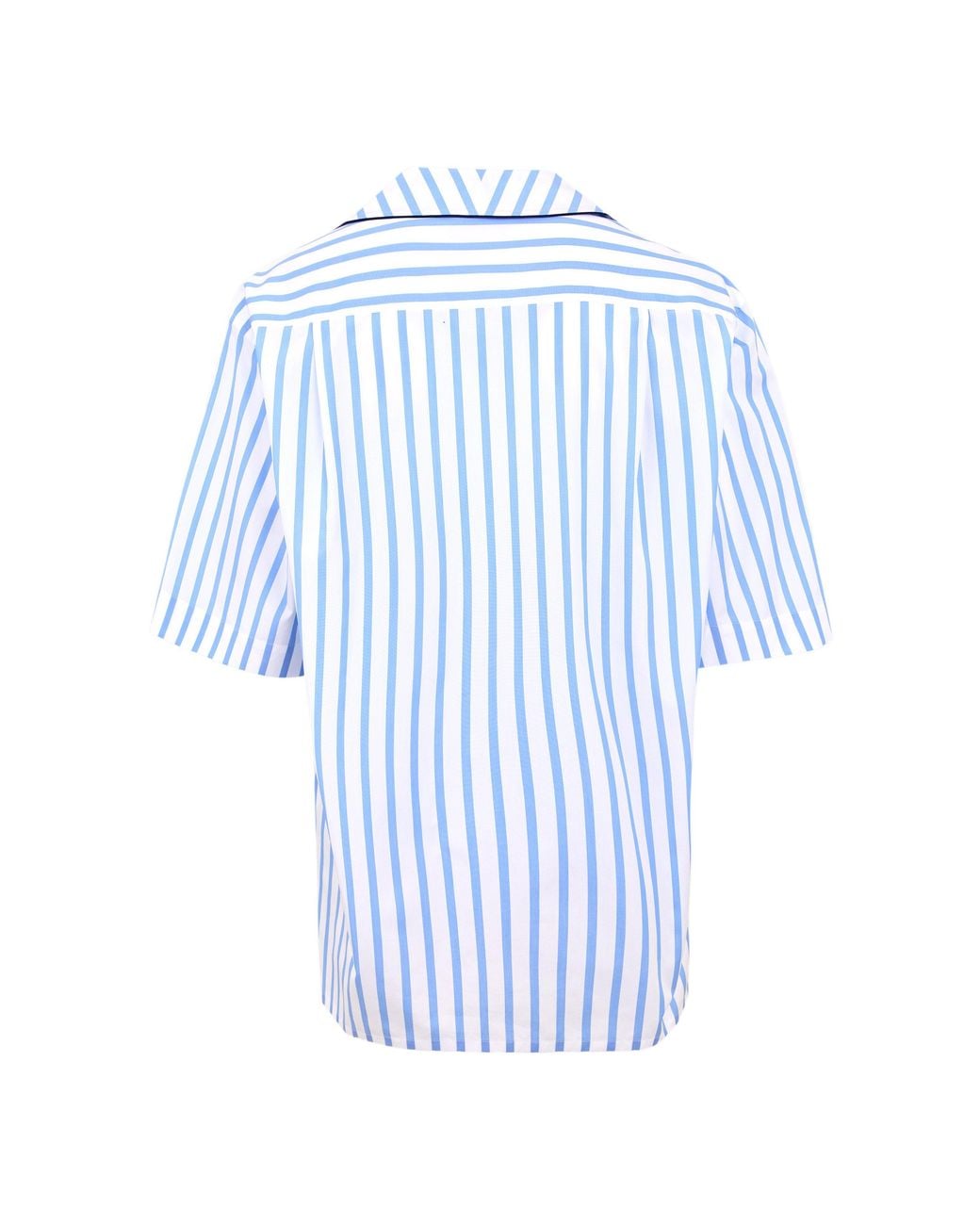 Dolce & Gabbana Blue Printed Short-Sleeve Shirt for men