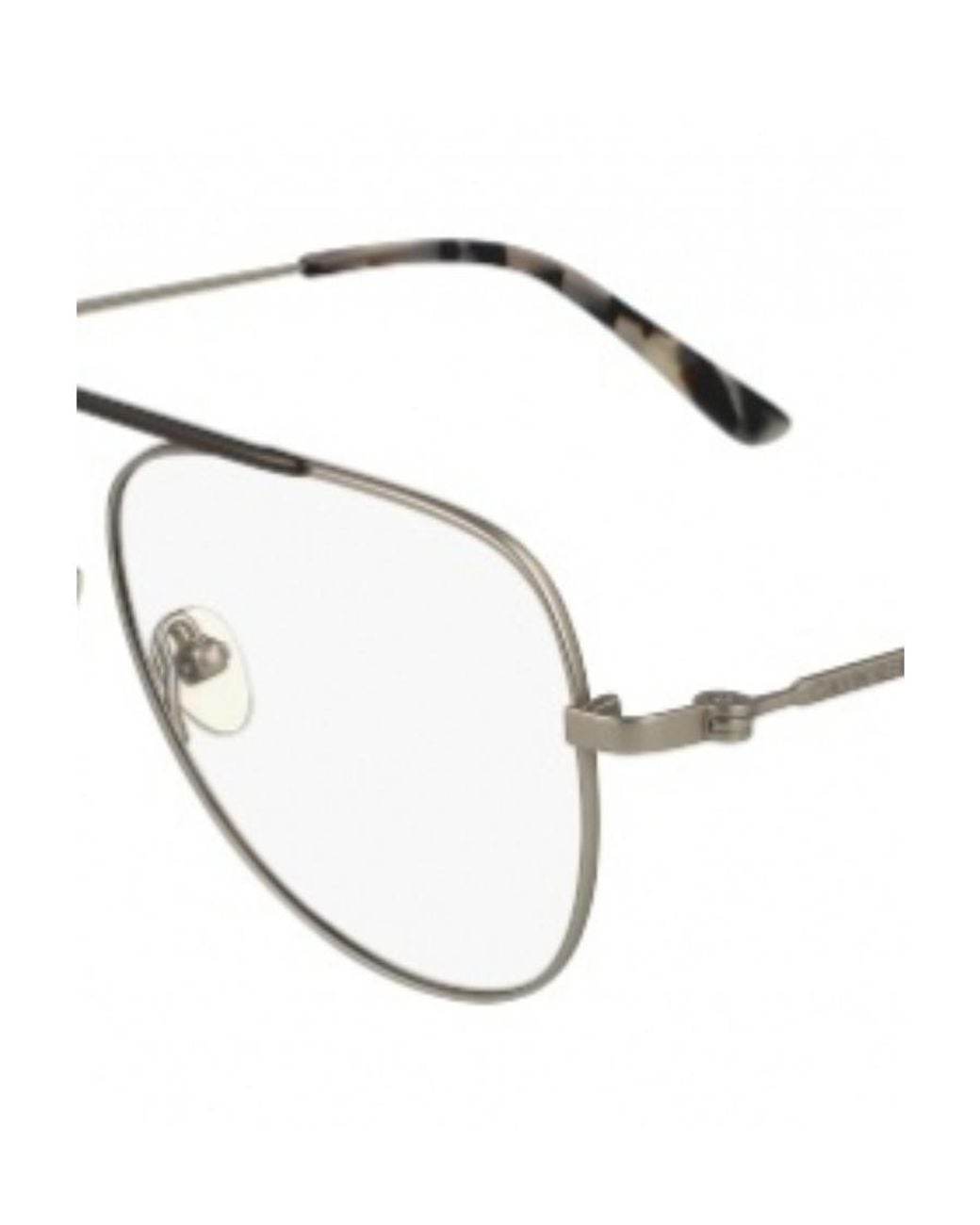 Calvin Klein White Ck 19152 Aviator-Frame Glasses for men