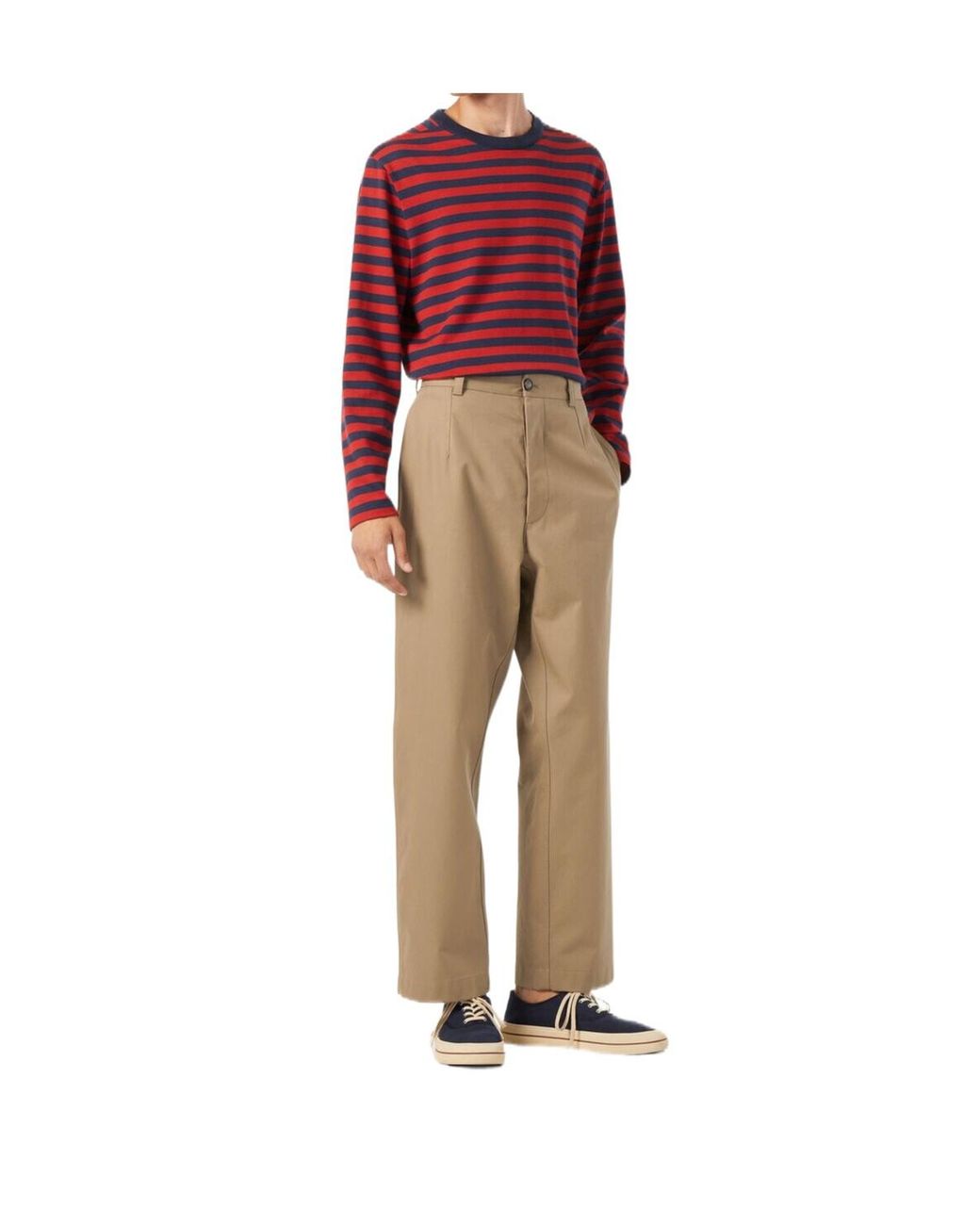 Loro Piana Red Barquetine Crewneck for men