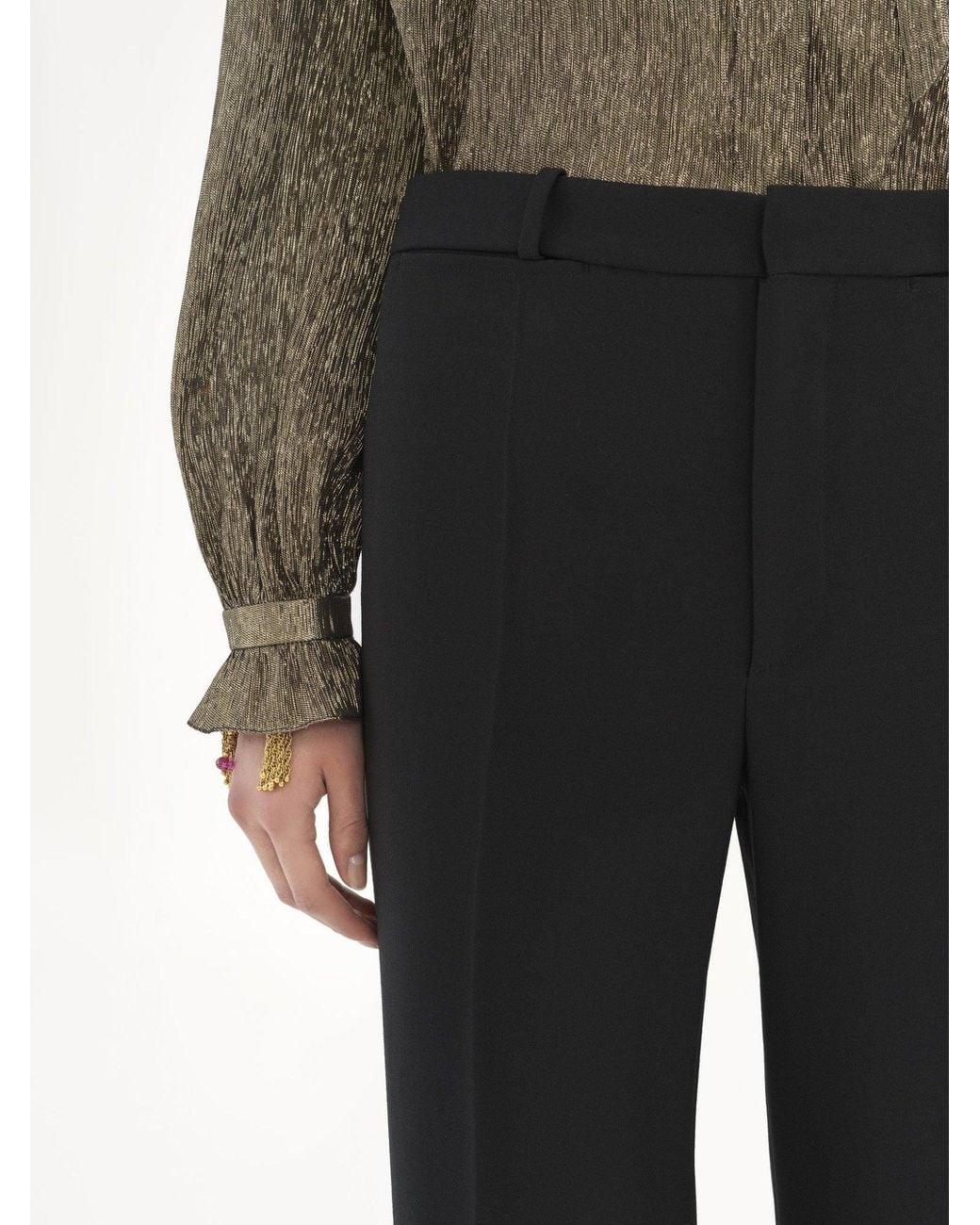 Chloé Black Flared Tailored Trousers
