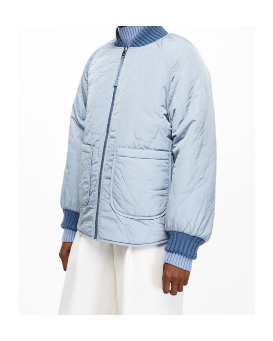Varley Blue Serina Reversible Quilt Jacket