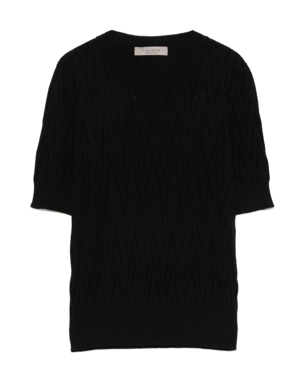 D.exterior Black Merinos Short-Sleeve Knitwear