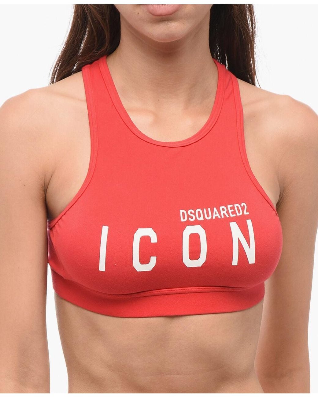 DSquared² Red Icon Sports Bra