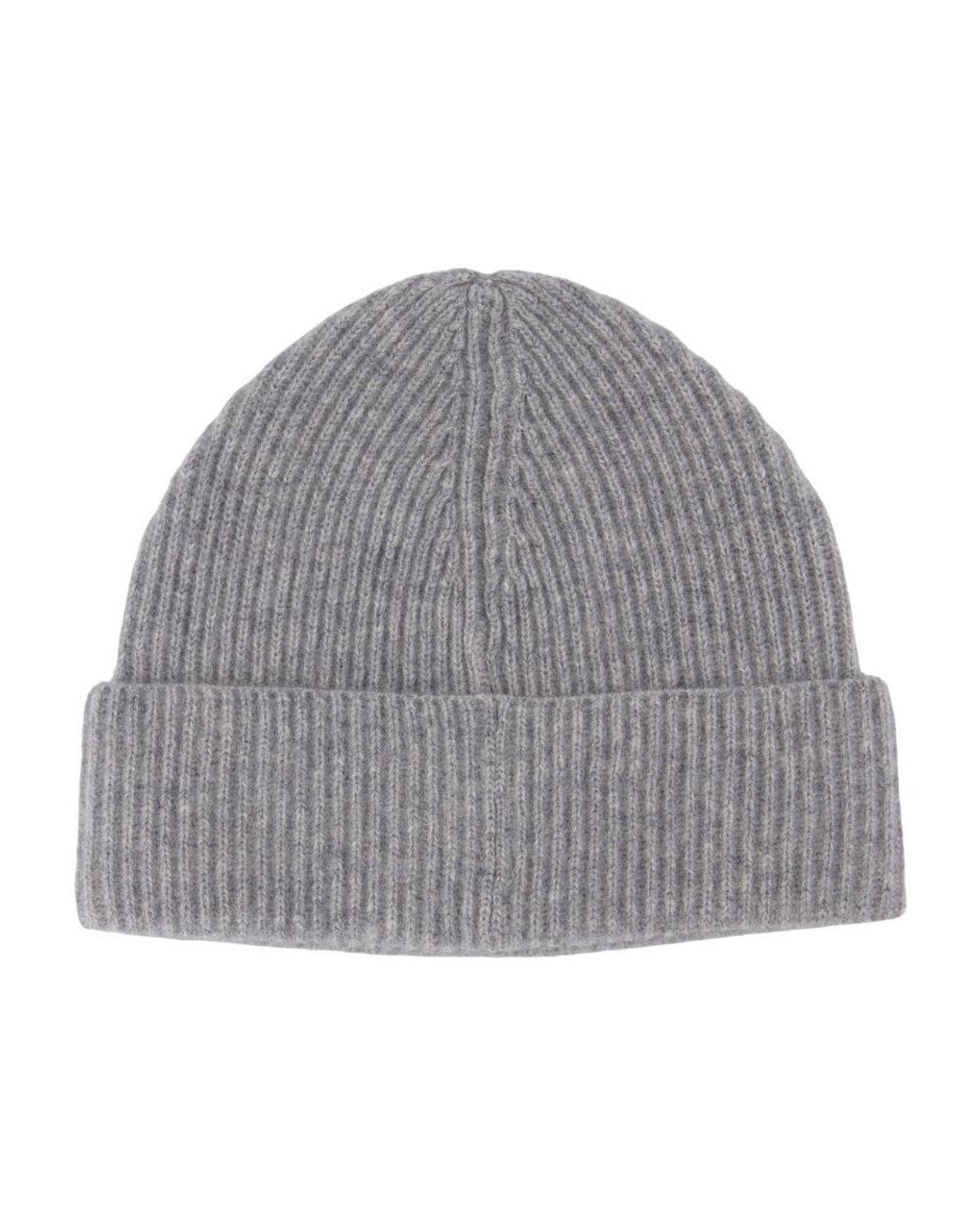 Anine Bing Gray Ribbed Beanie