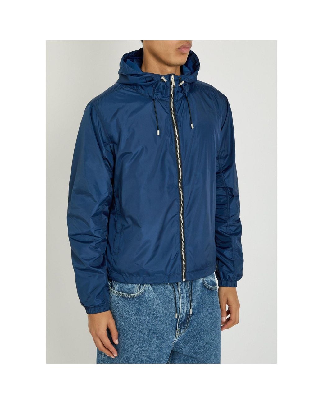 Canada Goose Blue Hooded Windbreaker for men