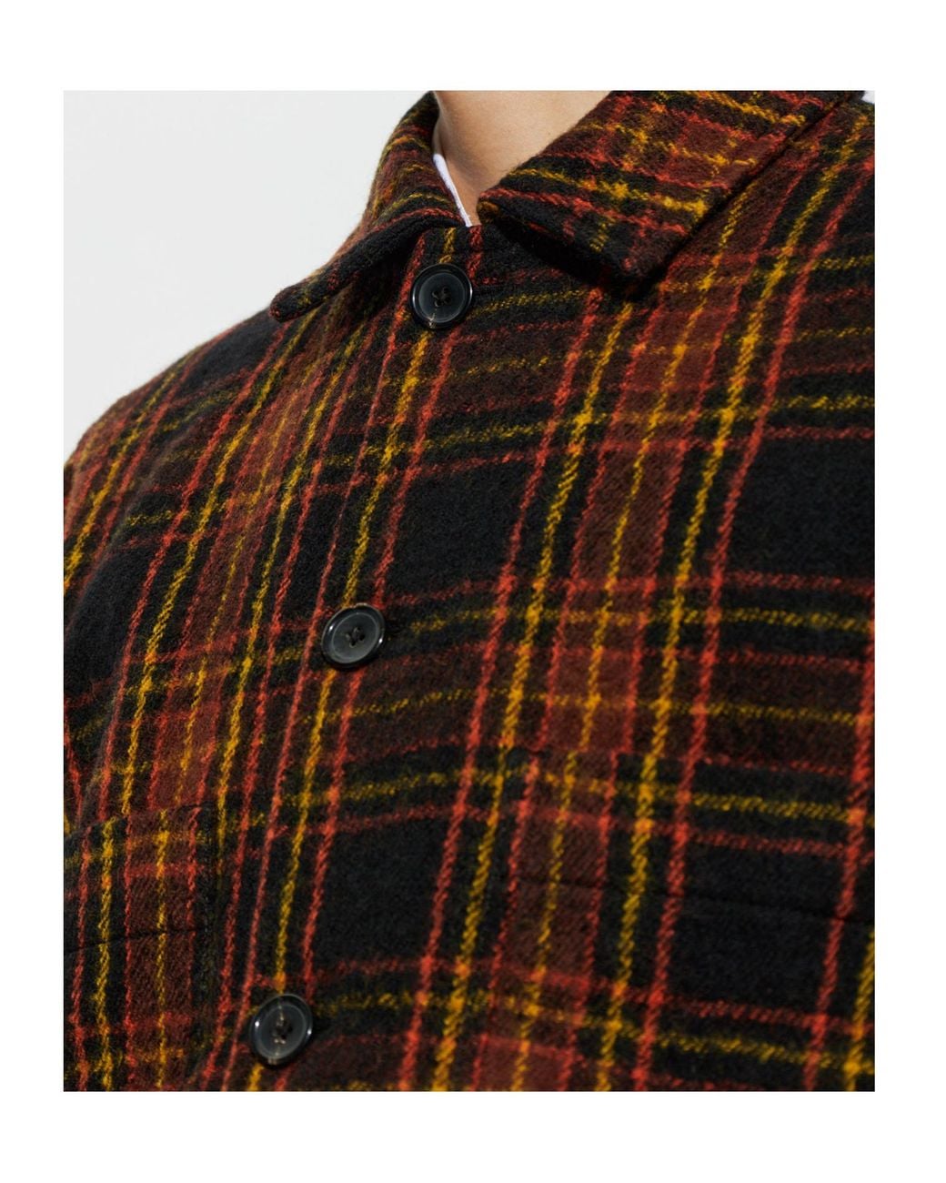 Paul Smith Brown Wool-Blend Plaid Casual Jacket for men