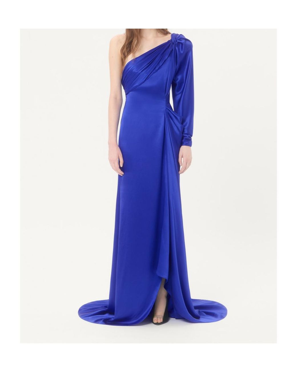 Valentino Blue Crepe Satin Gown